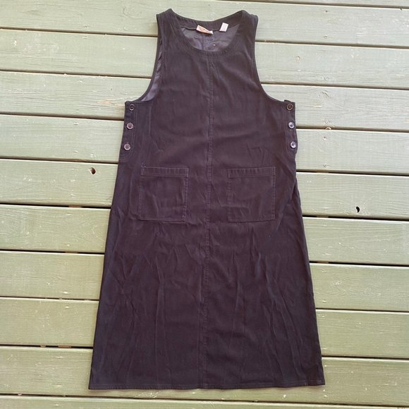 Amanda Smith Dresses & Skirts - Vintage Black Overall Maxi Dress Size Large